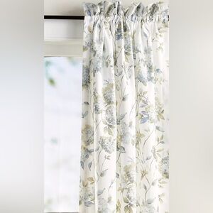 Hydrangea rod pocket curtain pair